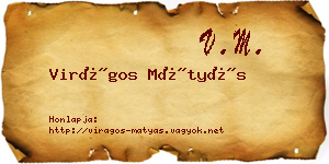 Virágos Mátyás névjegykártya