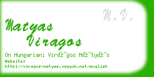 matyas viragos business card